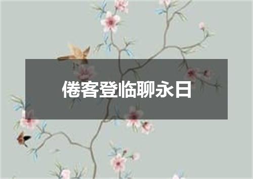 倦客登临聊永日