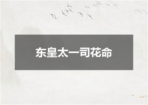 东皇太一司花命