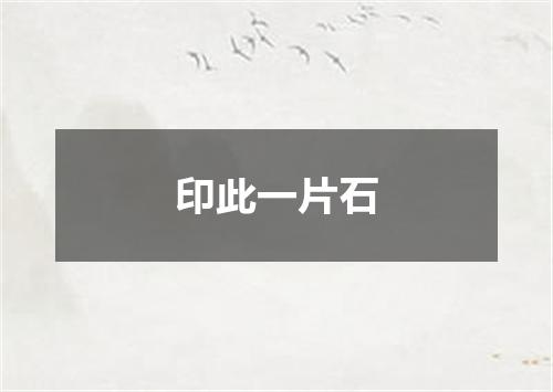 印此一片石
