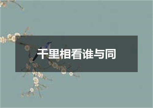 千里相看谁与同