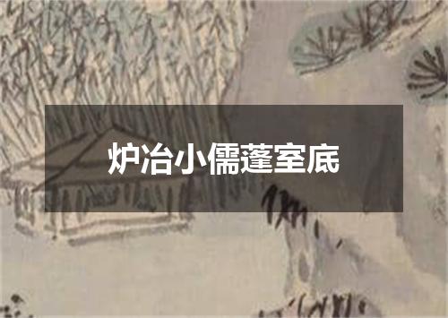 炉冶小儒蓬室底