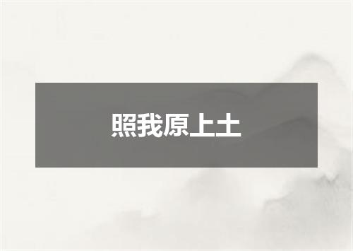 照我原上土