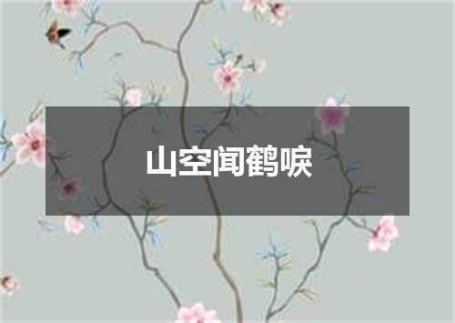 山空闻鹤唳