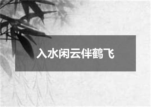 入水闲云伴鹤飞