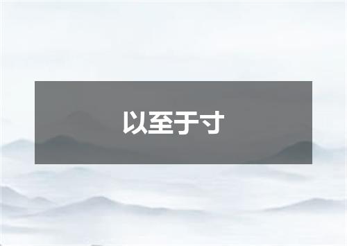 以至于寸