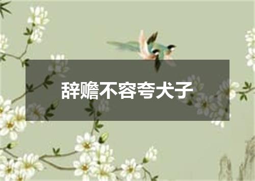 辞赡不容夸犬子