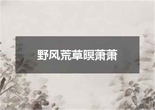 野风荒草暝萧萧