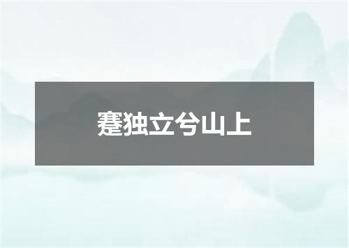蹇独立兮山上