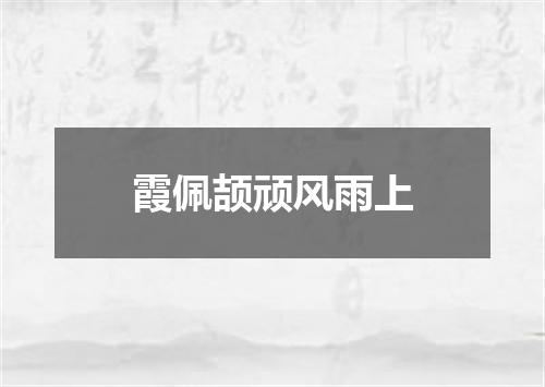 霞佩颉顽风雨上