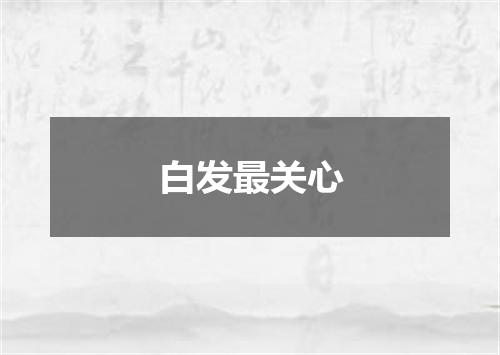 白发最关心