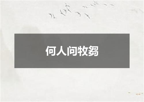 何人问牧芻