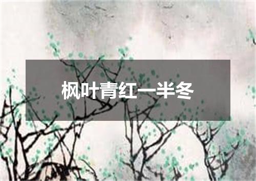 枫叶青红一半冬