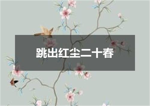 跳出红尘二十春