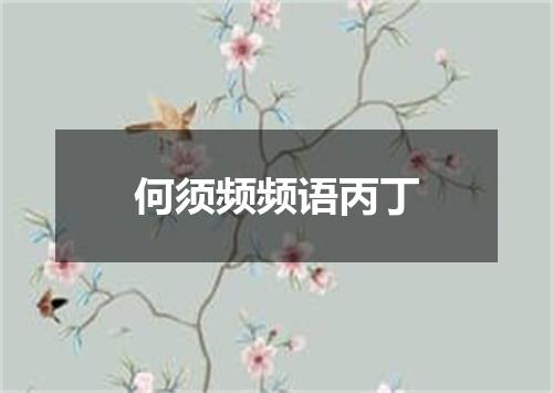 何须频频语丙丁