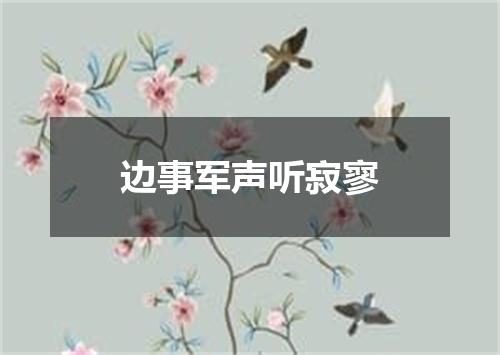 边事军声听寂寥