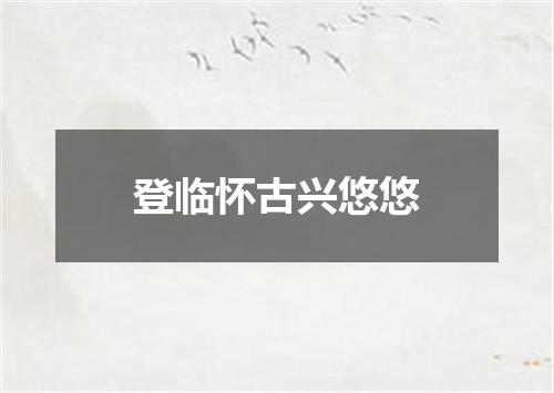 登临怀古兴悠悠