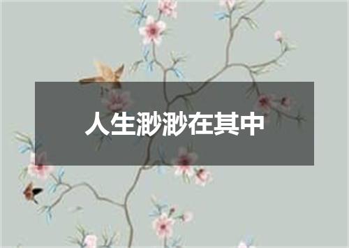 人生渺渺在其中
