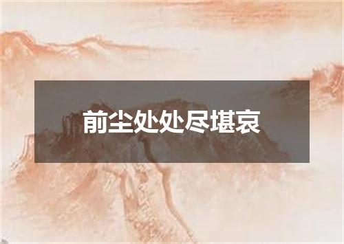 前尘处处尽堪哀