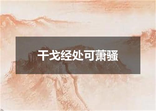 干戈经处可萧骚