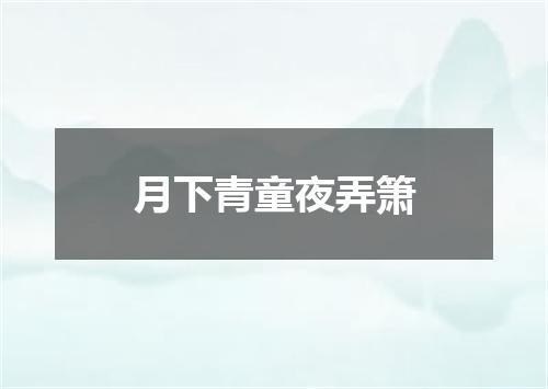 月下青童夜弄箫