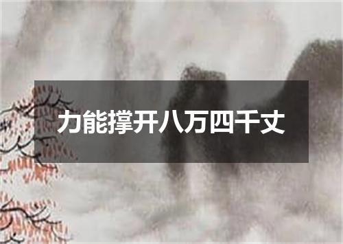 力能撑开八万四千丈