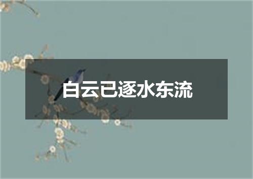 白云已逐水东流