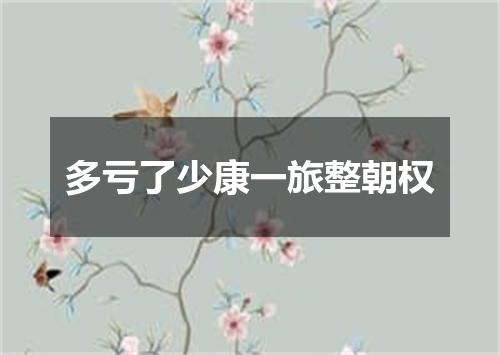 多亏了少康一旅整朝权