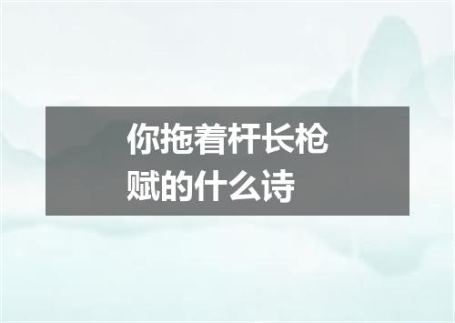 你拖着杆长枪赋的什么诗