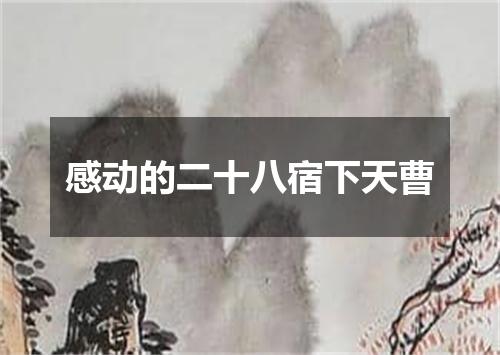 感动的二十八宿下天曹