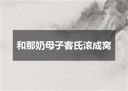 和那奶母子客氏滚成窝