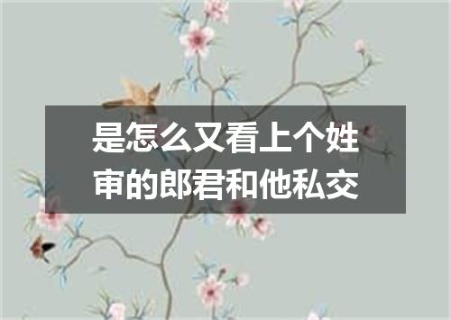 是怎么又看上个姓审的郎君和他私交