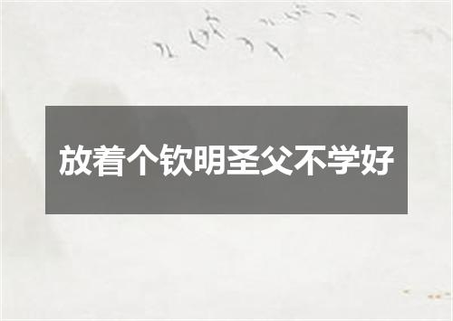 放着个钦明圣父不学好