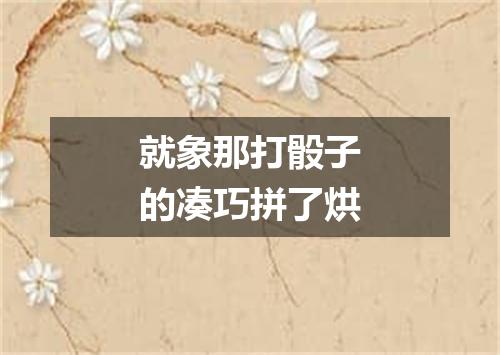 就象那打骰子的凑巧拼了烘