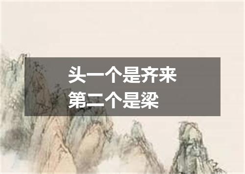 头一个是齐来第二个是梁