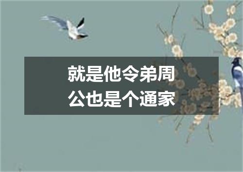 就是他令弟周公也是个通家