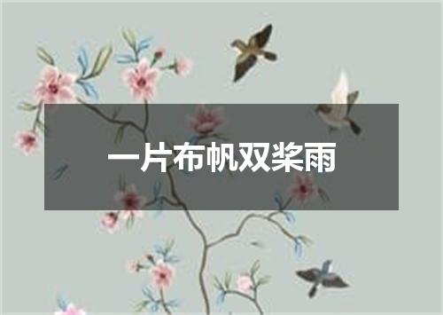 一片布帆双桨雨