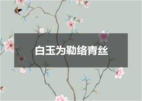 白玉为勒络青丝