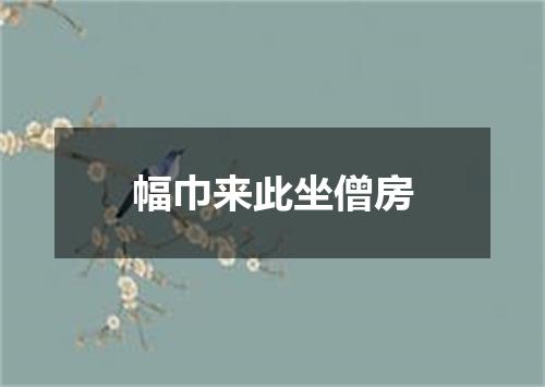 幅巾来此坐僧房