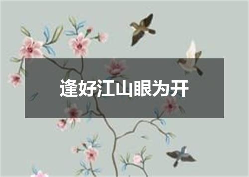 逢好江山眼为开