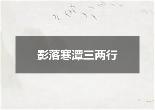 影落寒潭三两行