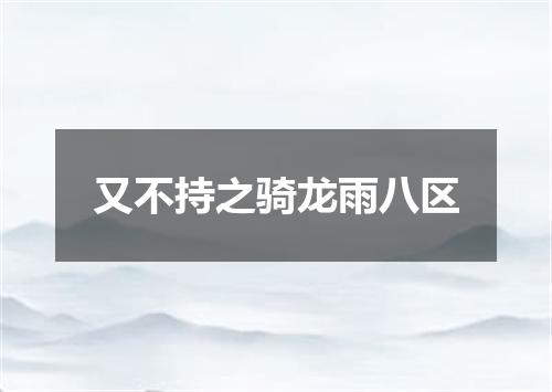 又不持之骑龙雨八区
