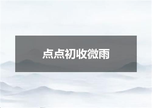 点点初收微雨