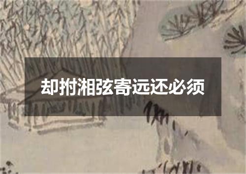 却拊湘弦寄远还必须