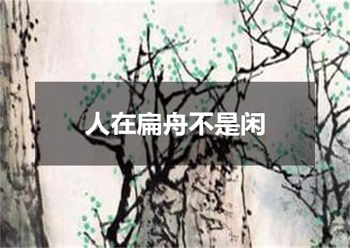 人在扁舟不是闲