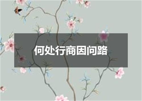 何处行商因问路