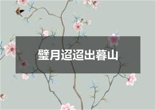 璧月迢迢出暮山