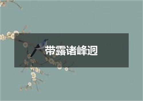 带露诸峰迥