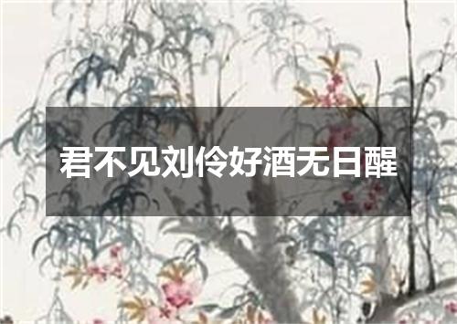 君不见刘伶好酒无日醒