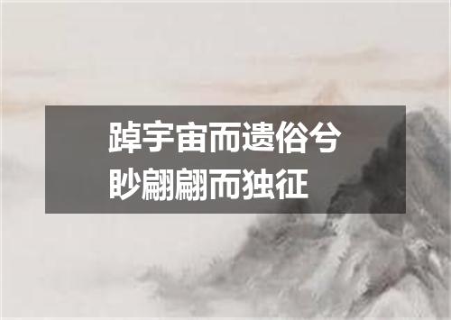 踔宇宙而遗俗兮眇翩翩而独征