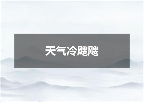 天气冷飕飕
